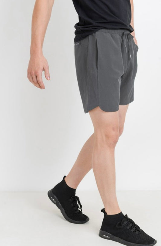 Mens Grey Athletic Shorts